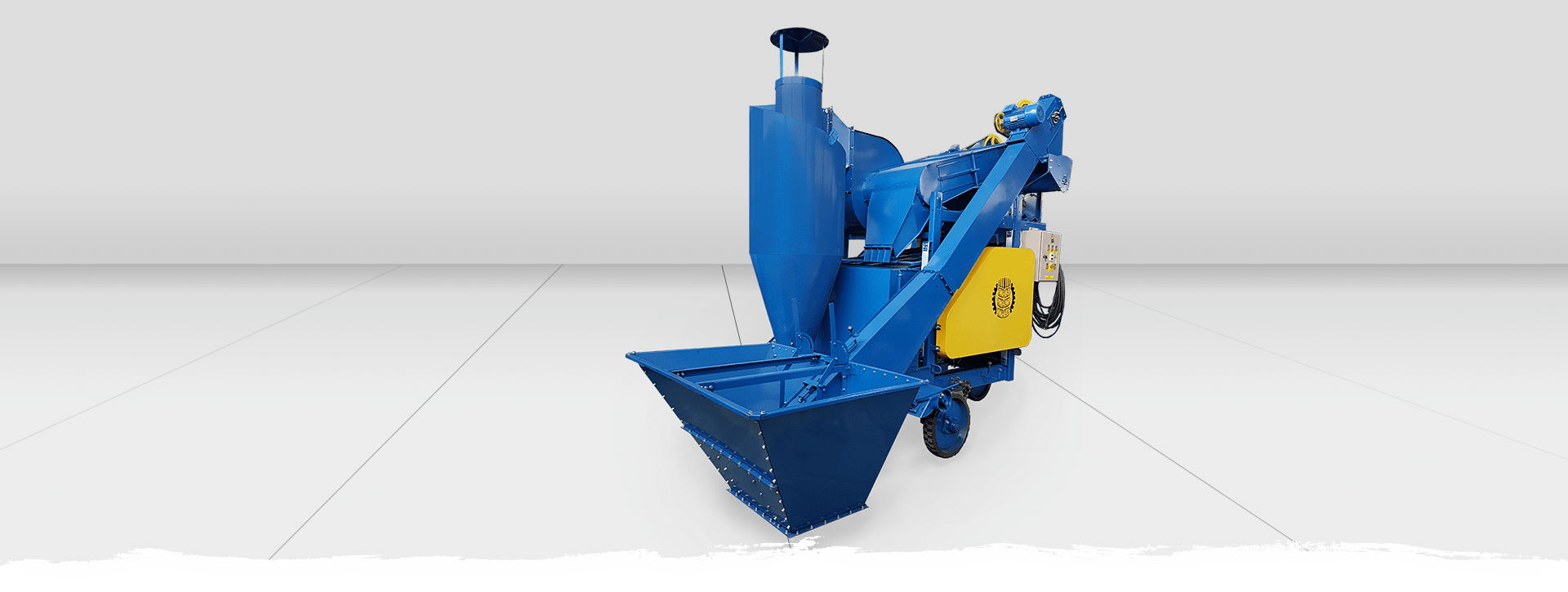 Nettoyeur à grains automoteur OBC-25CB avec cyclone et bunker